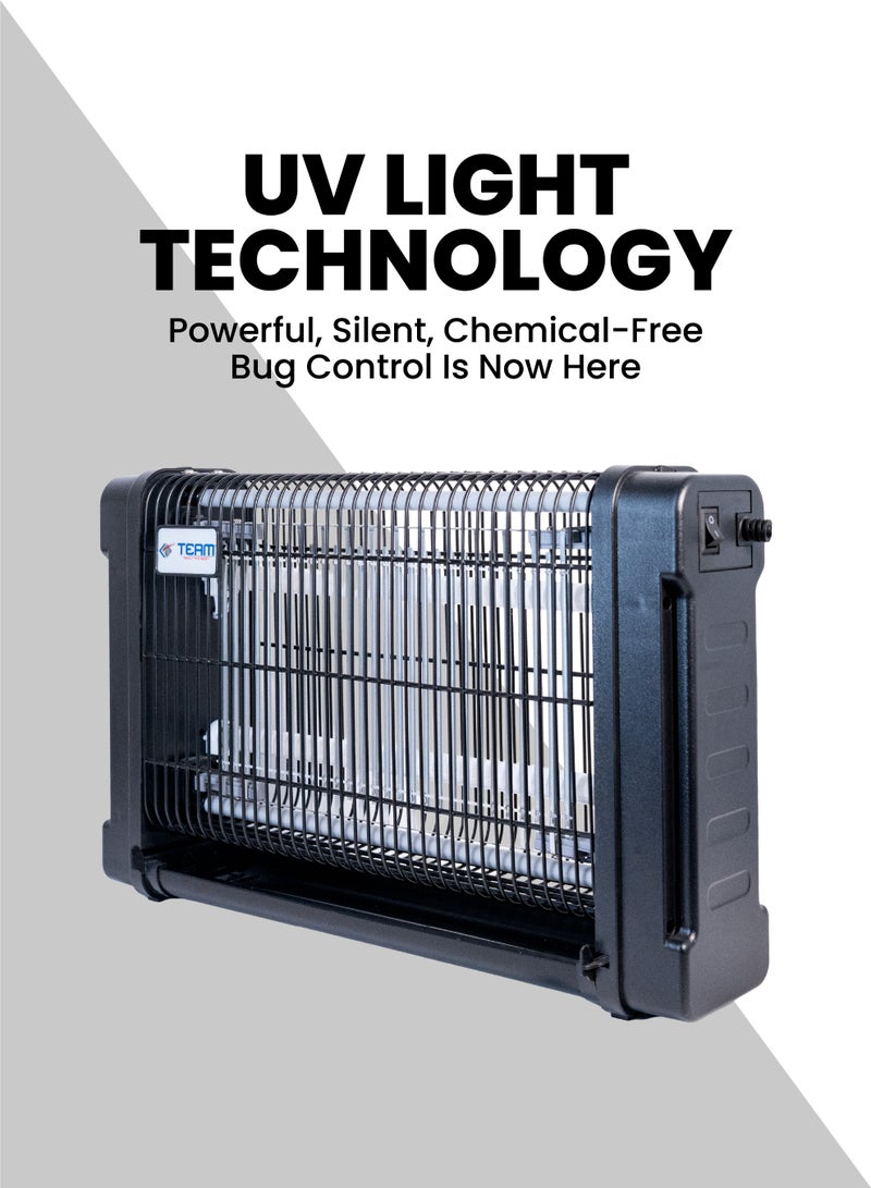 TEAM Electric Insect Killer| 4000V High Voltage Mosquito & Fly Zapper | UV Light Bug Trap for Home, Office & Restaurants | Durable & Safe Design - Image 3